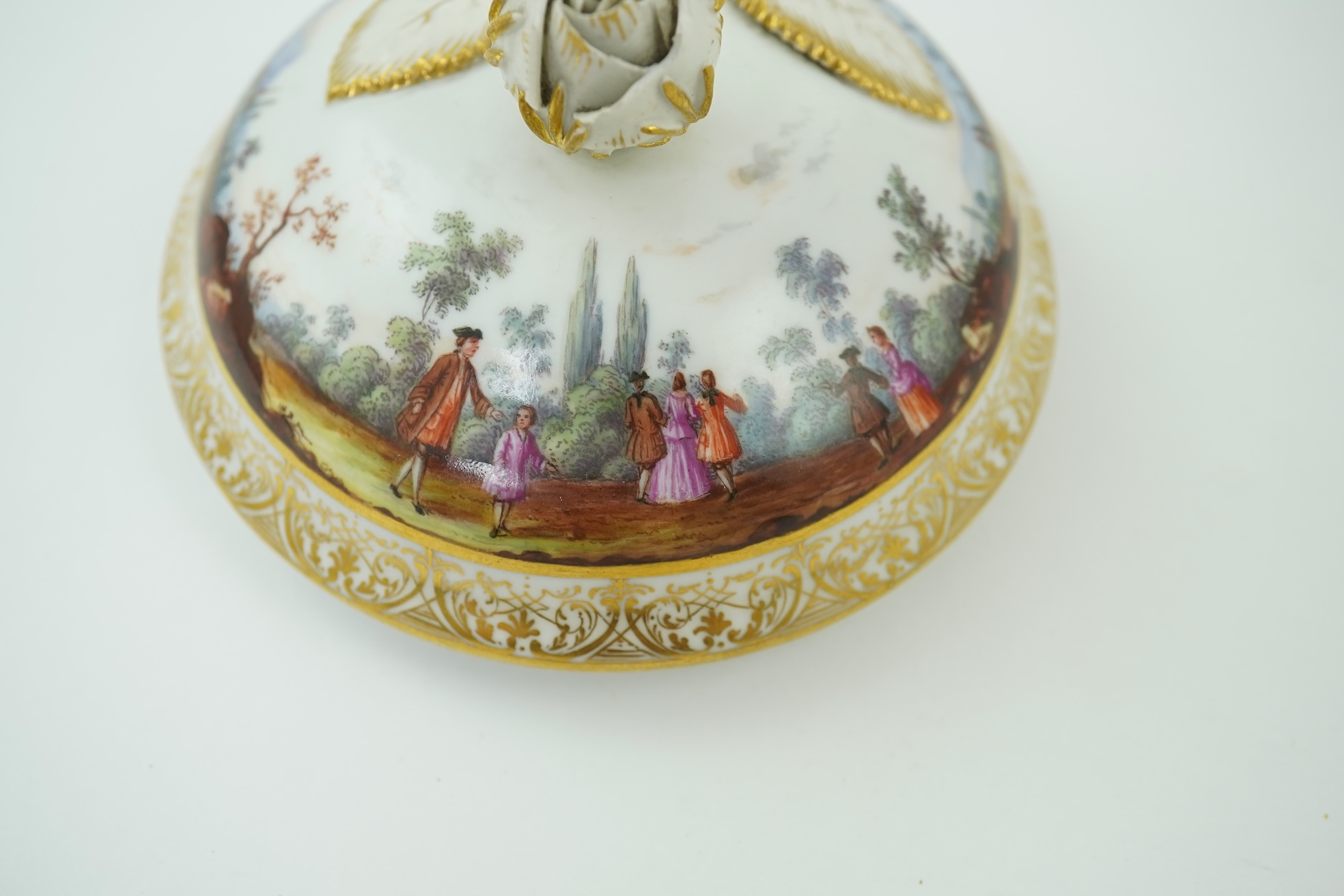 A Meissen vase and cover, 19th century
